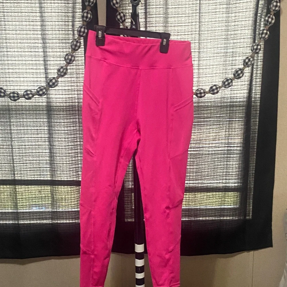 POP Fit Hot Pink Active Leggings - Picture 1 of 4